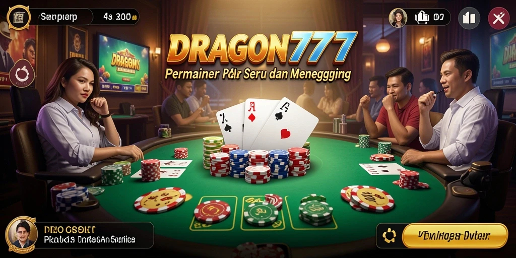 Tangkapan layar gameplay Poker yang seru dan kompetitif di DRAGON777.