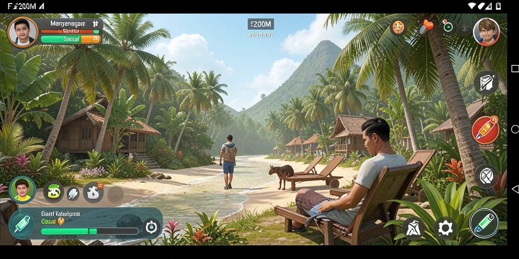 Screenshot utama F200M dengan gameplay santai dan menyenangkan.