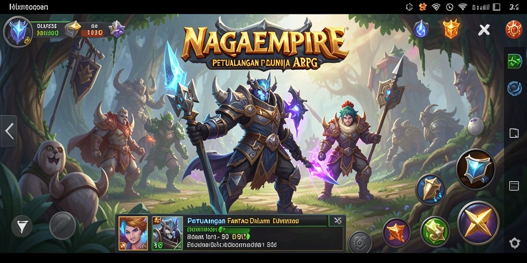 Screenshot NAGAEMPIRE menampilkan aksi seru dalam gameplay ARPG.
