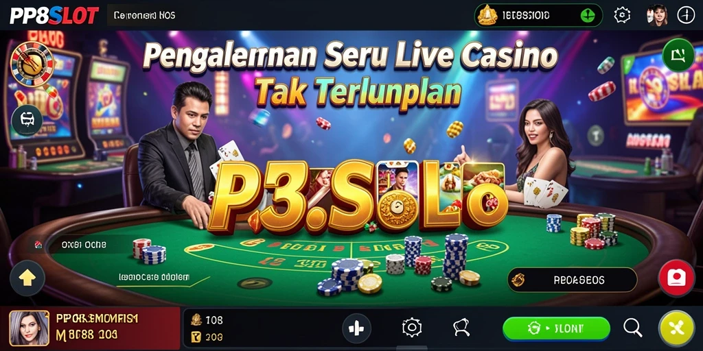 Tangkapan layar gameplay seru di PP8SLOT yang menampilkan dealer profesional.