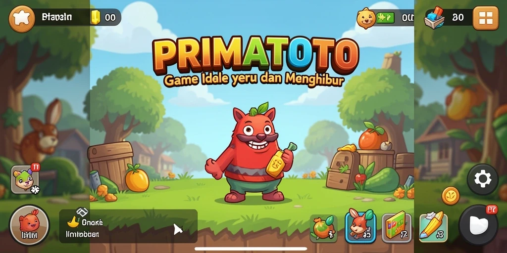 Tampilan gameplay PRIMATOTO dengan elemen Idle yang menarik.