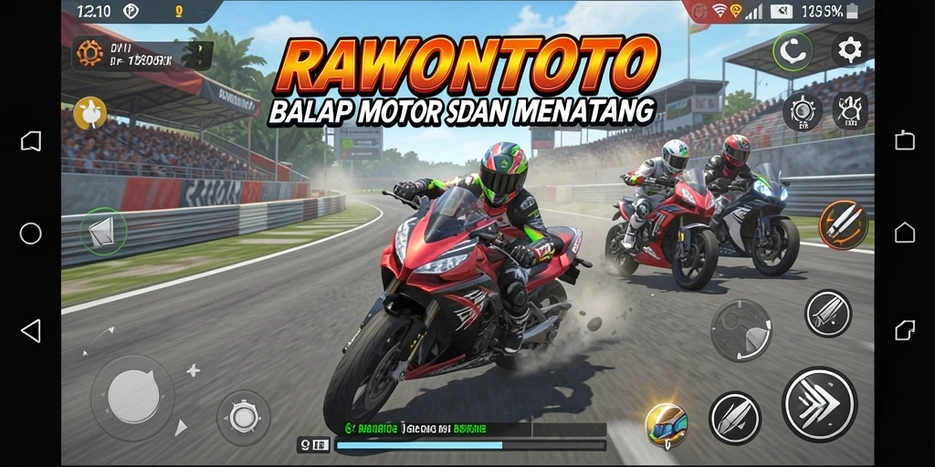 Gameplay menegangkan dengan adrenalin balap motor.