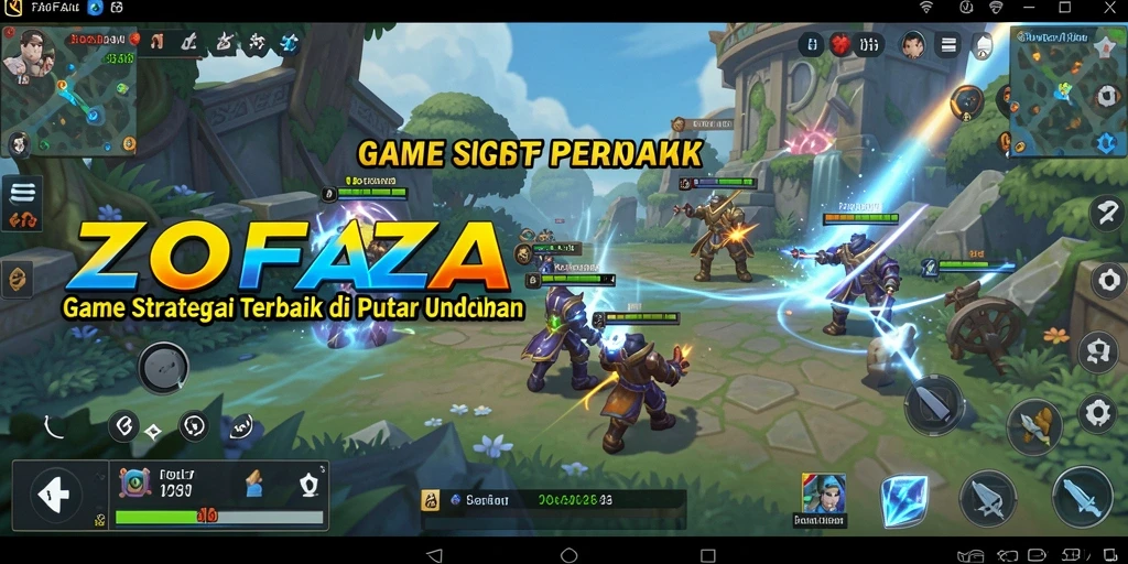 Tangkapan layar ZOFAZA menunjukkan aksi strategis dalam membangun kerajaan.